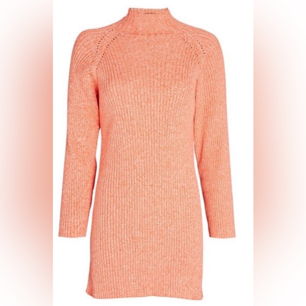 Anna Quan Peach Ribbed Mini Dress